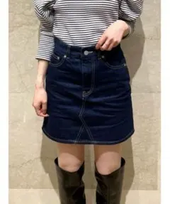 ダークデニム ミニスカート snidel 0サイズ