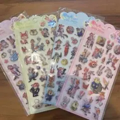 ズートピア　きゅんポップシール　4枚セット