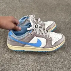 Nike スニーカー ホワイト/グレー/ブルー　ダンク　low 汚れあり