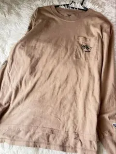 ROXY ロキシー✨ロンT 長袖　袖ロゴ　ベージュ　M
