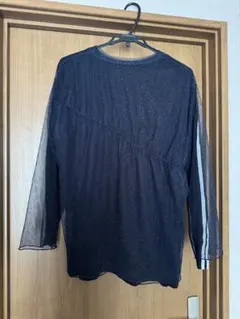 ネイビー シースルー トップス 長袖(セット売り)