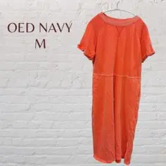 OED NAVY オレンジ ワンピース M タオル素材 部屋着