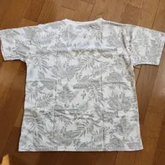 ボタニカル柄 Tシャツ ホワイト グレーのサムネイル