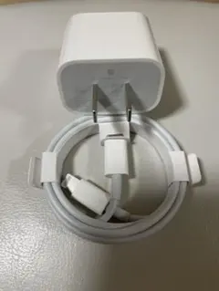 Apple純正の20W充電器とタイプC-ライトニングの1mケーブルのセット