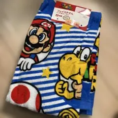 【新品タグ付】スーパーマリオ フェイスタオル 2枚セット 34×75cmのサムネイル