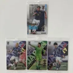 ツインウエハース サッカー日本代表ver. レア&ノーマルカード4枚セット