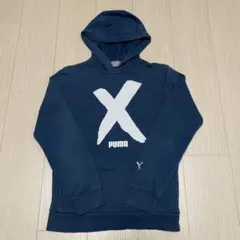 PUMA フード付きパーカー　ネイビー 150cm