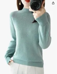 ニットセーター レディース タートルネック [ＣＮＹＡ] 長袖 グリーン
