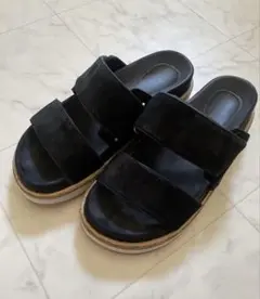 COLE HAAN コールハーン　サンダル　ブラック　スエードのサムネイル