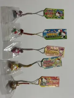 ハローキティ ご当地ストラップ 5点セット