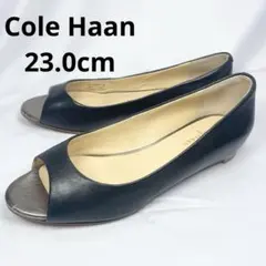 Cole Haan Nike Air レザー オープントゥ ネイビー 23cmのサムネイル