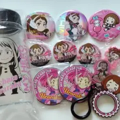 ヒロアカ お茶子 12点セット ボトル 缶バ コースター シール