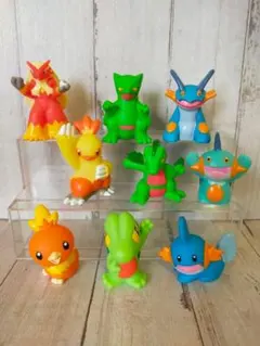 ポケモンキッズ　指人形　アチャモ　キモリ　ミズゴロウ　御三家　進化9体セット
