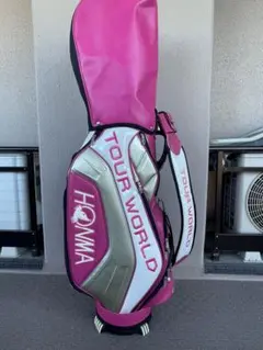ホンマ キャディバッグ ゴルフ ピンク スケルトン エナメル レディース 本間 ホンマ キャディバッグ ゴルフ ピンク スケルトン エナメル レディース