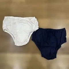 オフホワイト・ネイビー 2色 カバーパンツ