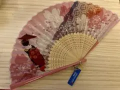 扇子　舞妓　桜 folding fan Maiko Sakura