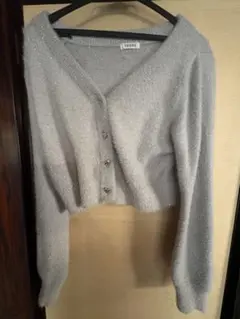 INGNI グレー ラメ入り クロップドカーディガン Mサイズ