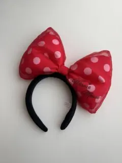 ミニーマウス 赤 水玉 リボン カチューシャ