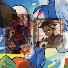 地縛少年花子くん シニガミサマ 薄暮 スクエア缶バッジ クリアカード