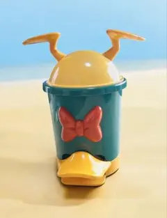 ドナルドダック　ゴミ箱 赤いリボン付き ディズニーストアー　小物入れ　希少