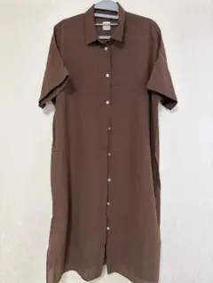 Ungridブラウン シャツワンピース 半袖