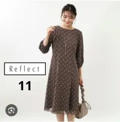 リフレクト Reflect フィット＆フレアープリントワンピース11日本製のサムネイル