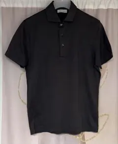 美品 ジョンスメドレー シーアイランドコットン ニットポロシャツ M 黒