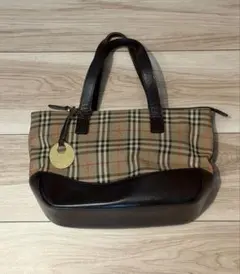 Burberry シャドーホース ノバチェック ハンドバッグ チャーム付 BAG