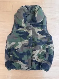 中綿ベスト　迷彩柄