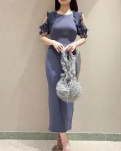 プリーツフリルドッキングワンピース　SNIDEL