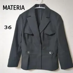 MATERIA マテリア ７分袖 ジャケット 36(S) ブラックのサムネイル