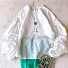 25SS✨ プルミエアロンディスモン ラミーツイルブラウス リネン 麻 