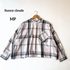 サニークラウズ サクラ色のチェックシャツ MPサイズ ゆったり　ピンクのサムネイル