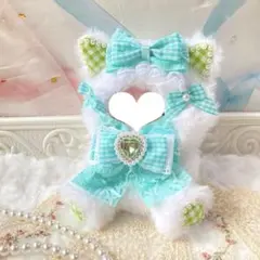 10〜14cm ハンドメイド おすわり着ぐるみ ねこ ぬい服 ぬいぐるみ