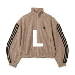 adidas チェック トラックトップ ベージュ Lサイズのサムネイル
