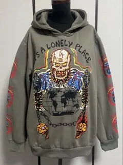 hbat グラフィックプリントフーディー XXLサイズ オリーブグリーン