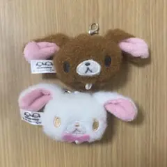 シュガーバニーズ　ぬいぐるみチャーム　しろうさ　くろうさ