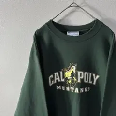 Champion ワンポイント カレッジ チーム スウェット グリーン S