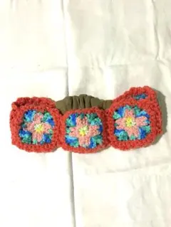 ハンドメイド　グラニースクエア ヘアバンド
