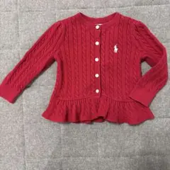 ラルフローレンケーブルニット カーディガン 12m