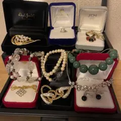 遺品整理 大量 刻印アクセサリー アコヤパール ネックレス リング ピアス