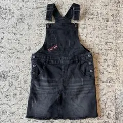 モノブラック　ブラックデニムサロペット　120㎝