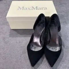 MaxMara マックスマーラ 23.5 トロペア パンプス ブラック スエードのサムネイル