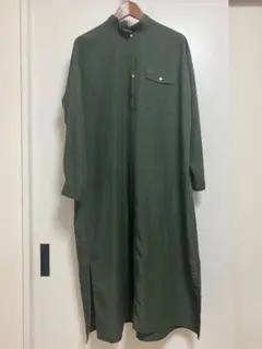 最終価格　Ici et la オリーブグリーン シャツワンピース　36サイズ