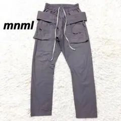mnml ドロップクロッチカーゴパンツ チャコールグレー 美シルエット Sのサムネイル