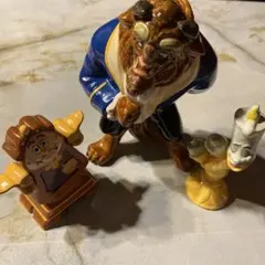 ディズニー美女と野獣　ルミエール　コスワース　野獣　3点セット陶器