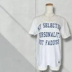 【レディース】Tシャツ 半袖 M コットン 綿トップス 英字 カットソー