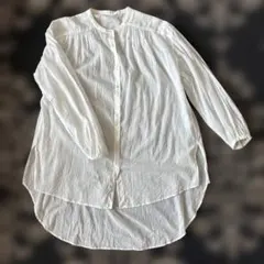 SLOBE IENA ホワイト シアー長袖シャツ