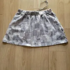 Prince テニススコート M グレー幾何学模様