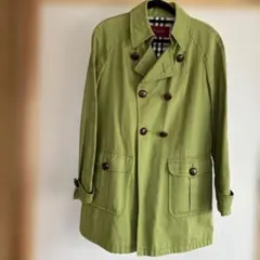 BURBERRY スプリングコート トレンチコート グリーン 緑色 バーバリー 80s burberrys trench coat トレンチコート 緑 england バーバリー